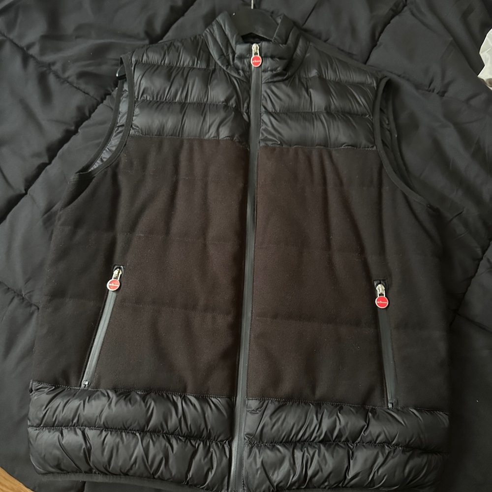 Kiton Vintage Black Puffer Vest with Red Accent - Picture 3 of 4